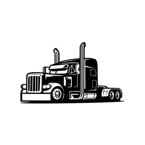 Premium Vector | Premium Truck silhouette, semi truck images, semi ...