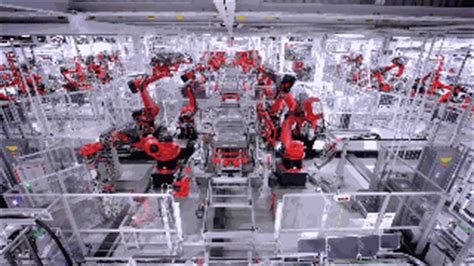 特斯拉工厂被曝光,整个工厂只有150个机器人,超震撼!感觉要失业了 - 力研机械