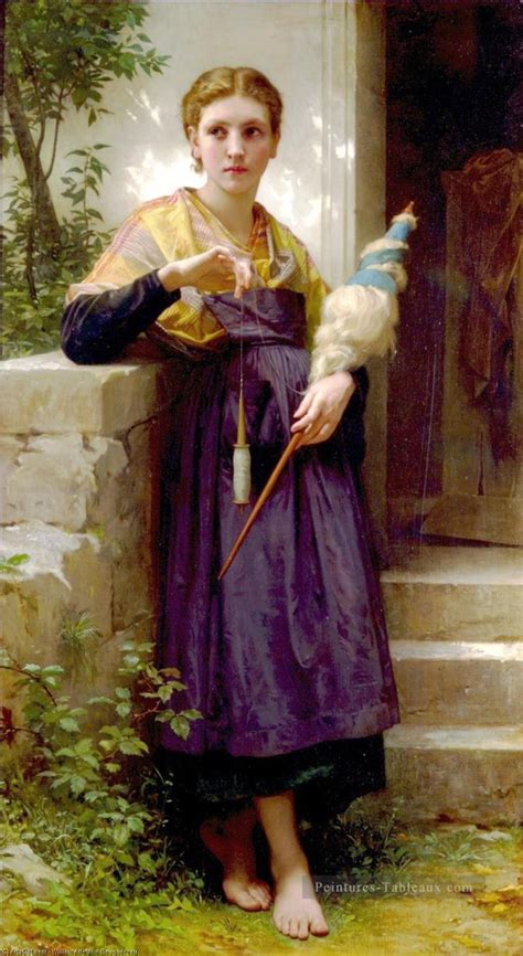 Museum Art Reproductions Fileuse by William Adolphe Bouguereau (1825 ...