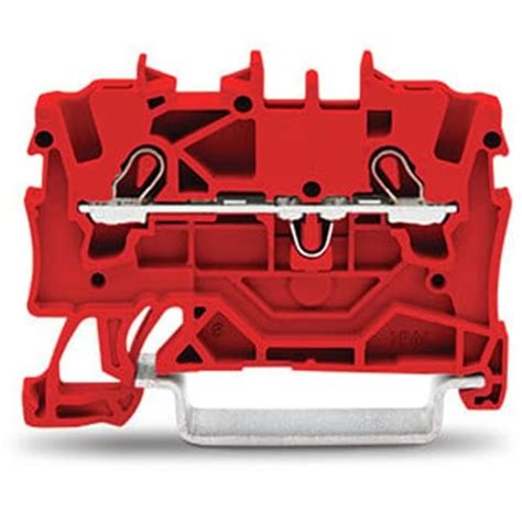 2001-1203 WAGO | WAGO TOPJOB S Series Red DIN Rail Terminal Block, 1 ...