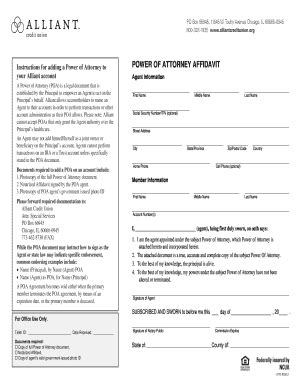 POWER OF ATTORNEY AFFIDAVIT - Alliant Credit Union - Alliantcreditunion ...
