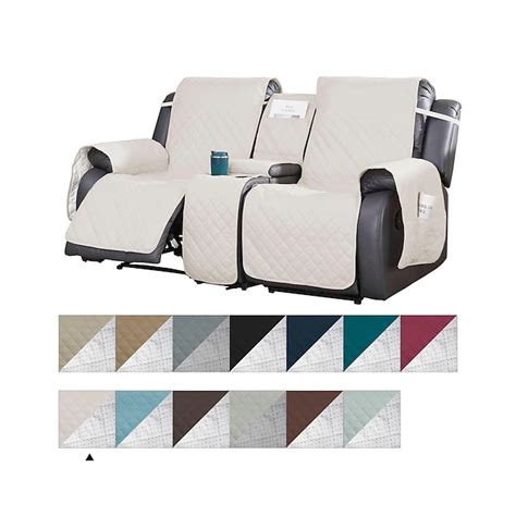 Loveseat Reclining Couch Covers with Console, Non-Slip Pet Cover for ...