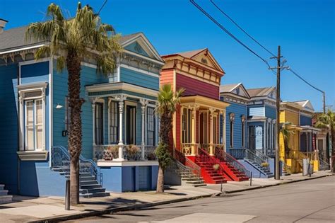 Row of historic houses with colorful facades | Premium AI-generated image