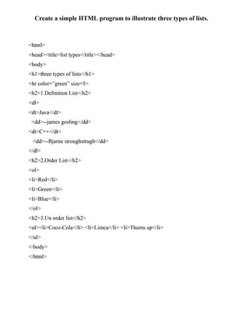 Image result for HTML Program List.pdf