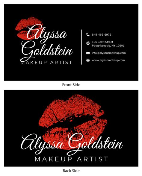 Makeup Artist Business Cards 的图像结果