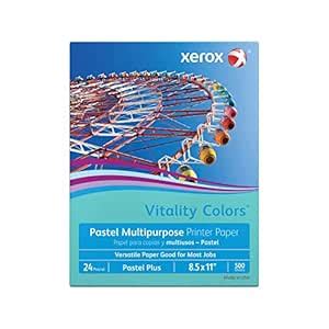 Xerox® Vitality Colors™ Pastel Plus Multipurpose Printer Paper, Letter ...