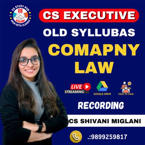CS EXECUTIVE COMPANY LAW ( old syllabus ) – Classes Wallah