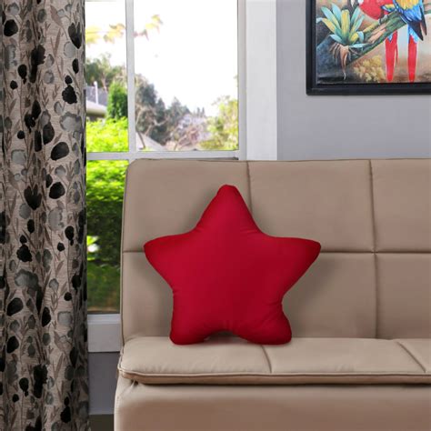 Buy Ebony Star Solid Filled Cushions - Single Pc. - Nylon - 32 cm x 32 ...