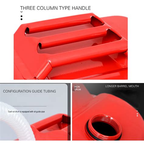 Buy EUBUY 20L Red Metal Jerry Can Car Canister Holder Storage Tank with ...