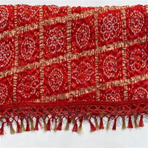 Traditional Red Bandhej Mens Stole – anokherang