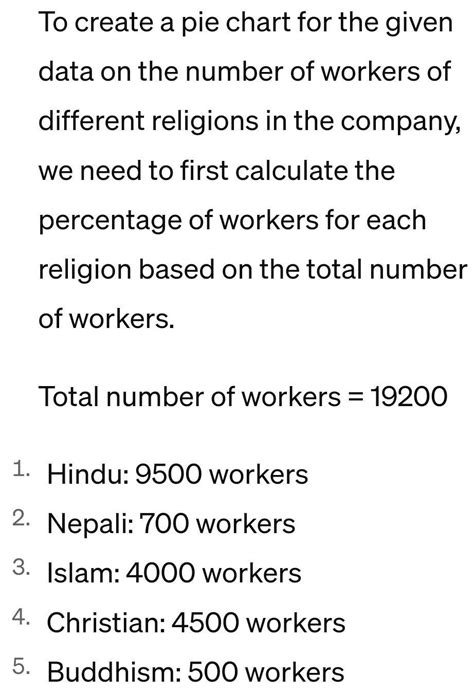 2. In a company there are 19200 workers of different religions. The ...