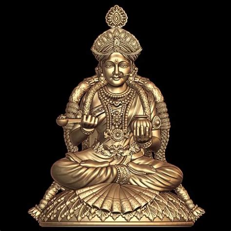 Divine Annapurna Devi 3D Model STL - Sacred Symbolism