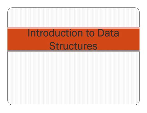 Unit1 Intro BDS - this is the lecture notes on basic data strutures ...