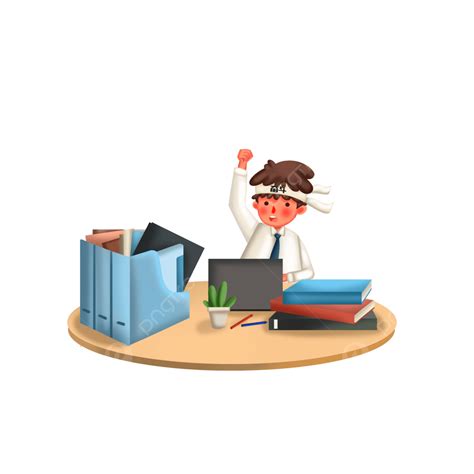 Hard Working Office Worker, Work Hard, Work, Struggle PNG Transparent ...