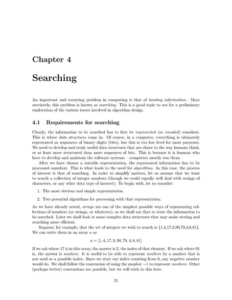 DSA-3 - Data Structures - Chapter 4 Searching An important and ...