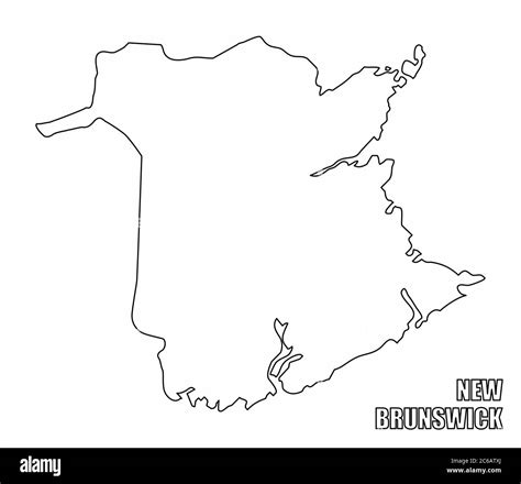 New Brunswick province outline map Stock Vector Image & Art - Alamy