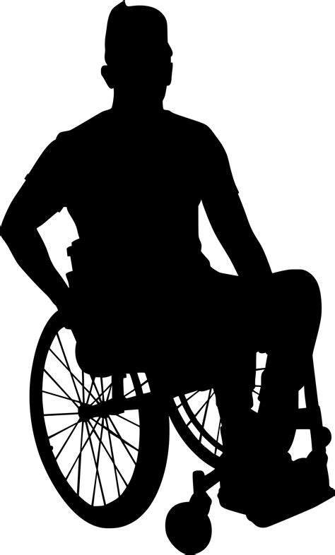 9 Handicap Disabled Wheelchair Silhouette (PNG Transparent) | OnlyGFX.com