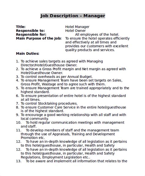 Image result for Retail Manager Job Description Sample