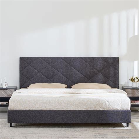 Buy Connect Diamond Queen Bed - Grey from Home Centre at just INR 22498.0