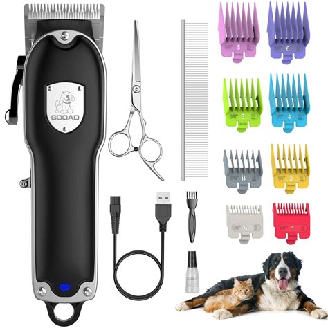 Dog Grooming Clippers, Cordless Dog Clippers for Thick Coats ...