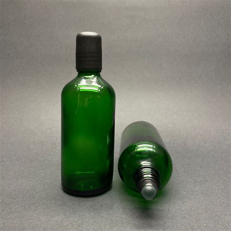 100 CC YEŞİL CAM ROLL-ON ŞİŞESİ - SİYAH KAPAKLI - 100 ML CAM BİLYELİ ŞİŞE - CAM ROLL ON ŞİŞE ...