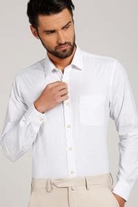 PETER ENGLAND Men Self Design Formal White Shirt - Buy PETER ENGLAND ...