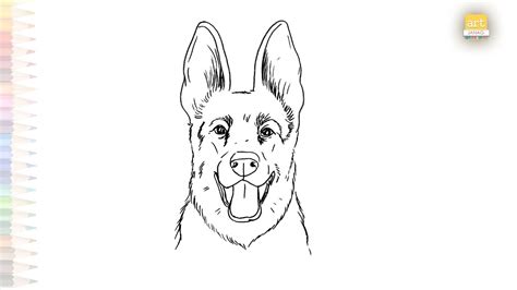How To Draw A Dog German Shepherd Easy