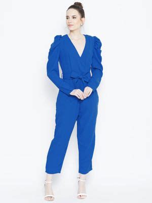 Buy Dodo & Moa Women Western Wear Jumpsuits - Blue (Set of 2) (S) Online