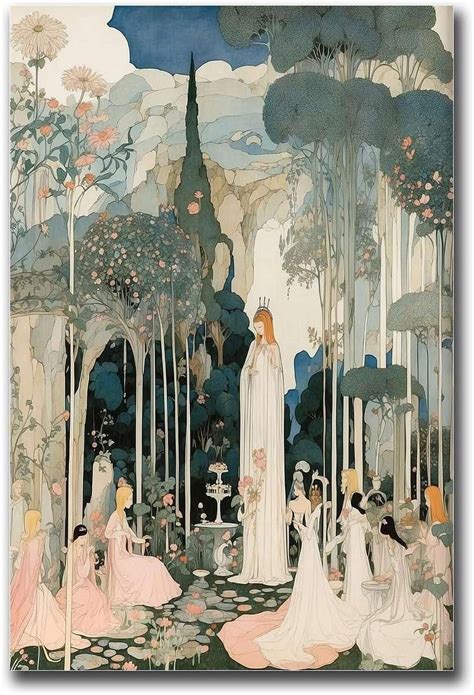 ADALE Canvas Wall Art Prints Enchanting Vintage Illustration By Virginia Frances Sterrett ...