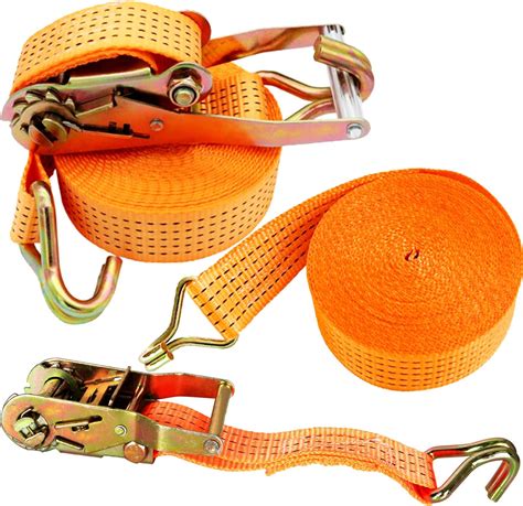 Amazon.com: Secure Tite 1-1/2” x 20’ Ratchet Cargo Straps, 2-Pack – Ratchet Tie Down Straps ...