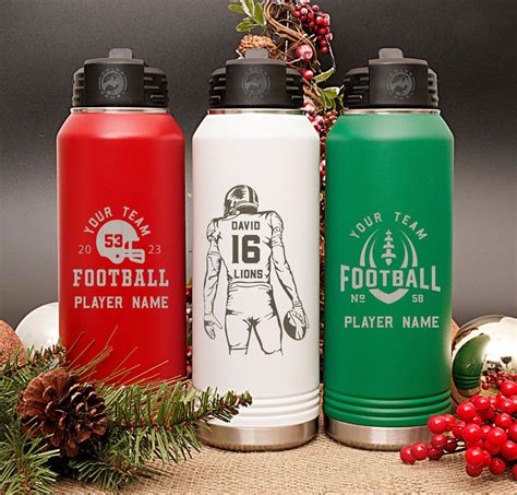 Personalized Football Custom Team Player Water Bottle, Sports Water Bottle, Personalized ...