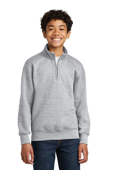 Port & Company® PC78YQ - Youth Core Fleece 1/4-Zip Pullover Sweatshirt ...