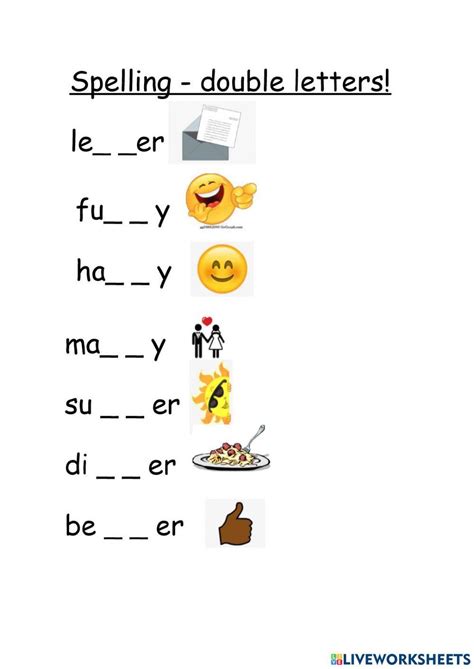 Spelling double… | Free Interactive Worksheets | 853895