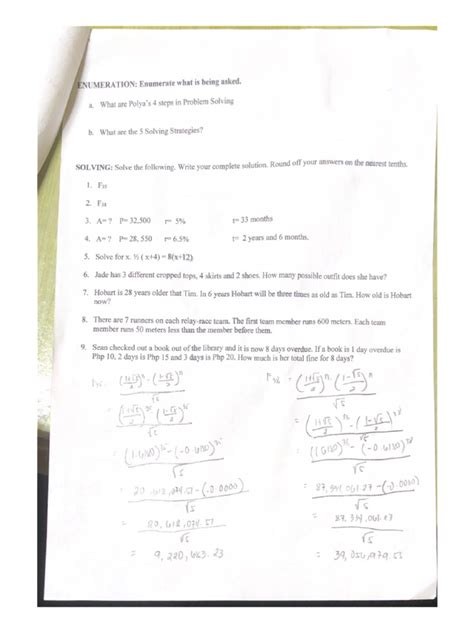 Image result for Enumeration Exam Example