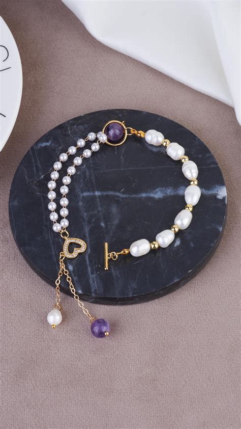 Diy gold pearl bracelet bracelet making ideas handmade jewelry design ...