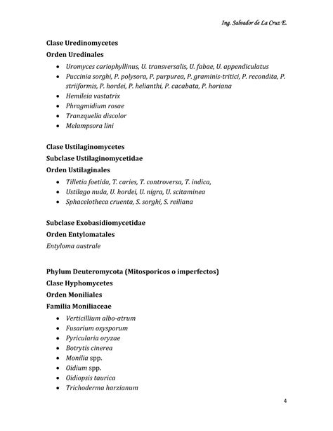 Clasificación Taxonómica de Hongos Fitopatógenos | PDF