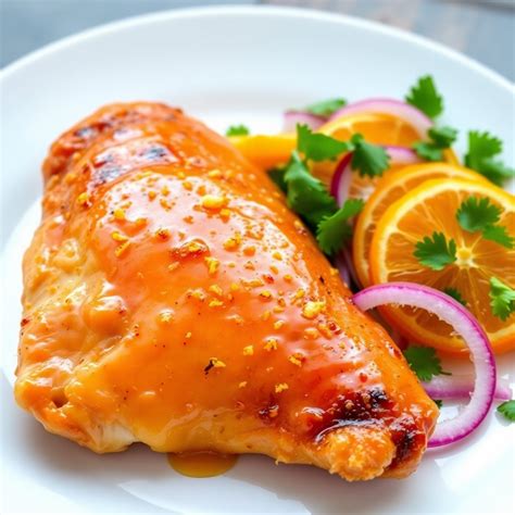 Orange-Glazed Chicken with Citrus Salad Recipe | cookAIfood
