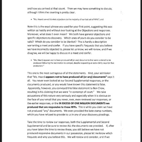 Depp v Heard Lawyers Email Chain re Discovery (jun 2, 2021 – 8 h, jun 8 ...