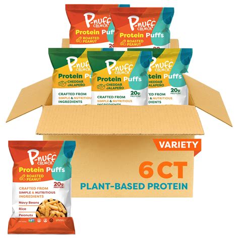 Pnuff Roasted Peanut And Cheddar Jalapeno Puffs Variety Pack Keto ...