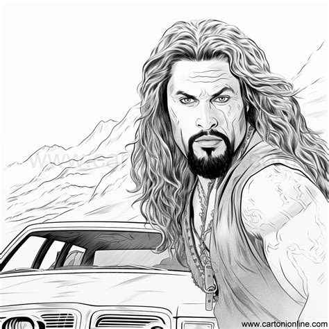 Coloriage de Dante Reyes (Jason Momoa) de Fast and Furious