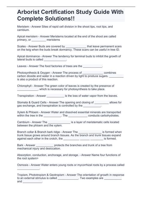 Image result for Arborist Certification Study Guide Test