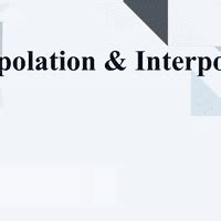 Interpolation and Extrapolation PDF Download