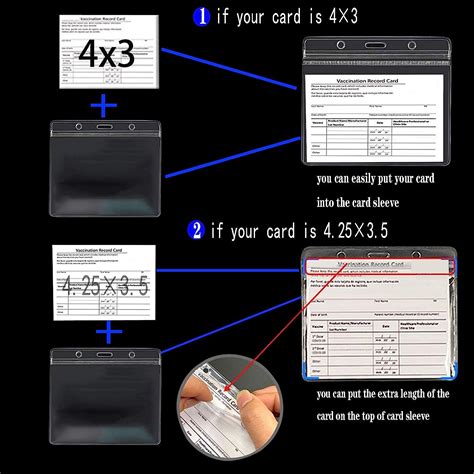 Buy 10 Pack - Vaccination Card Protector, 4 X 3 in Immunization Record ...