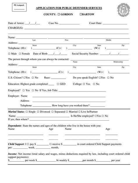 2010-2026 Form GA Application for Public Defender Services - Fill Out ...