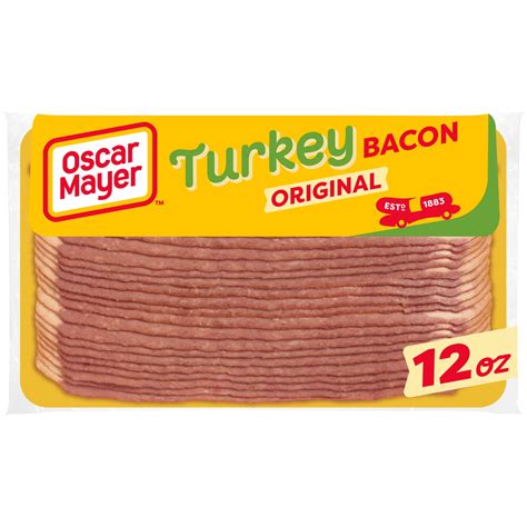 Oscar Mayer Gluten Free Turkey Bacon with 58% Less Fat & 57% Less ...