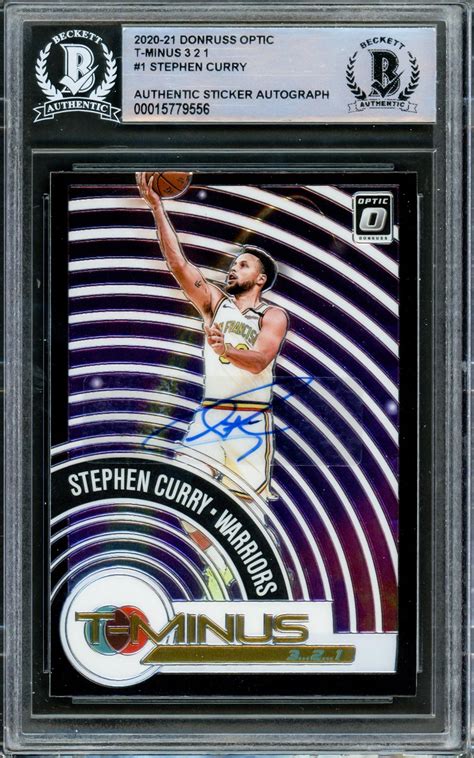 Steph Curry Signed Donruss Optic Basketball Card (beckett Coa) Auction