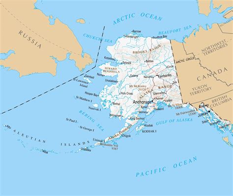 Alaska Latitude And Longitude Map - Tourist Map