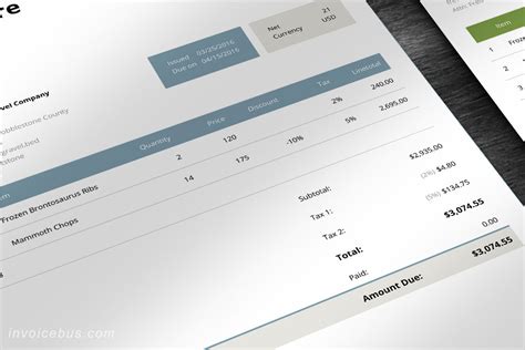 HTML Invoice Tutorial 的图像结果