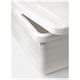 SOCKERBIT box with lid, white, 38x25x15 cm (15x9 ¾x6") - IKEA