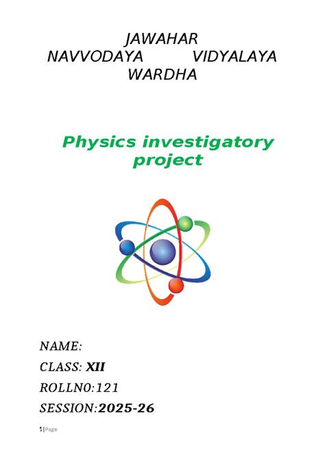 Physics Investigatory Project on Eddy Currents - Class XII - Studocu